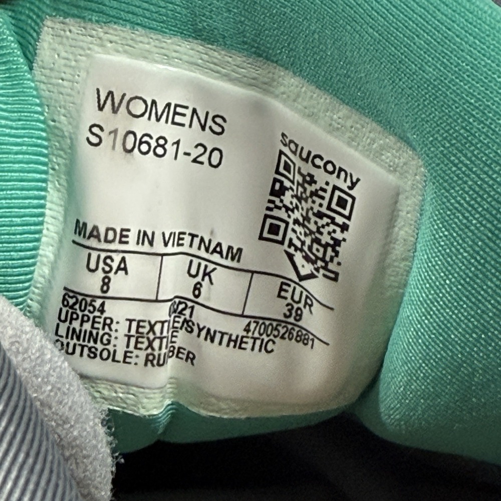 Saucony Omni 20 Womens‎ Size 8 Running Shoes S10681-29 Alloy Jade Sneakers - Picture 10 of 11